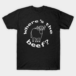 White Line Where is the BBQ Beef Grilling T-Shirt